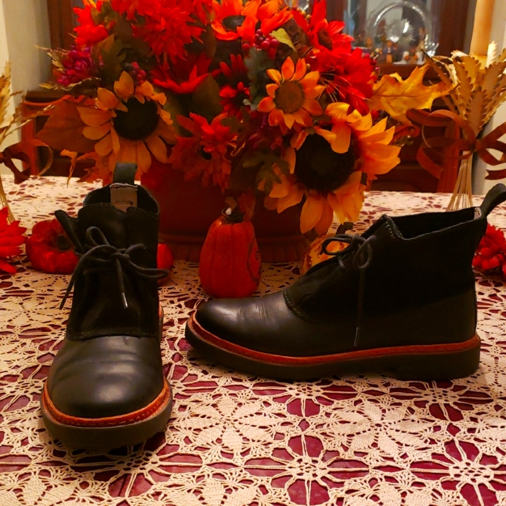 Clarks Leather and swede boots